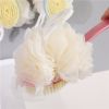 Double-sided Bath Brush Home Bathroom Scrub Artifact Back Brush Long Handle Soft Hair Scrub Brush Scrub Mud Bath Body Brush